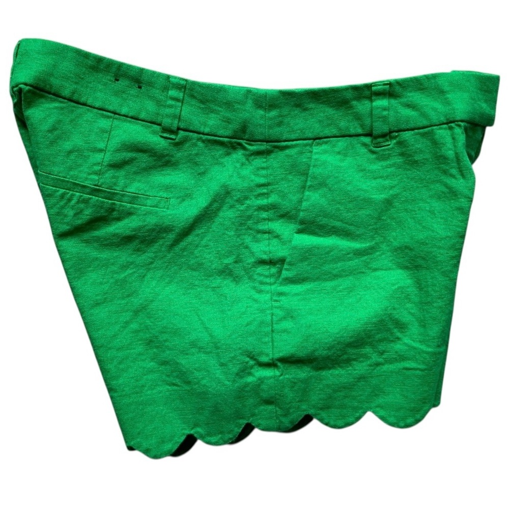 NWT J.Crew 4” Linen-Cotton Scalloped Hem Short Sz 4 L2142 - Picture 7 of 8